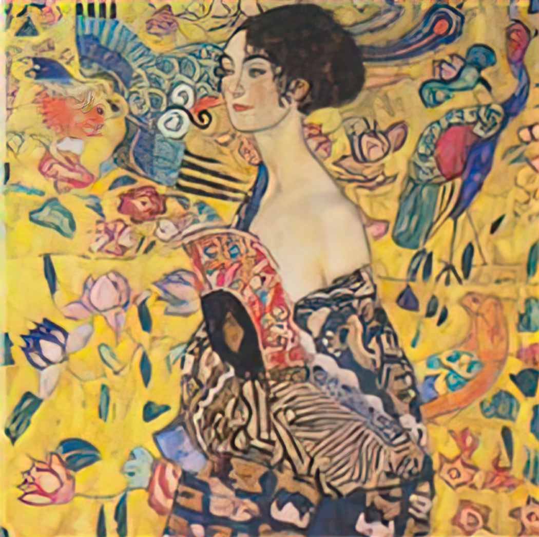 Gustav Klimt lady with fan 1918 Art A4 Photo Print UK