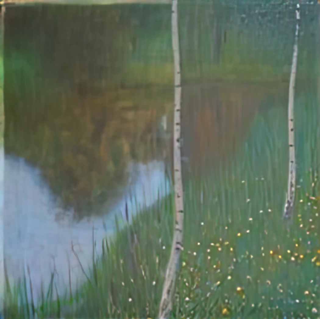 Gustav Klimt lakeside with birch trees 1901 Art A4 Photo Print UK