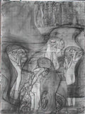 Gustav Klimt painted composition draft jusisprudenz 1898 Art A4 Photo Print UK