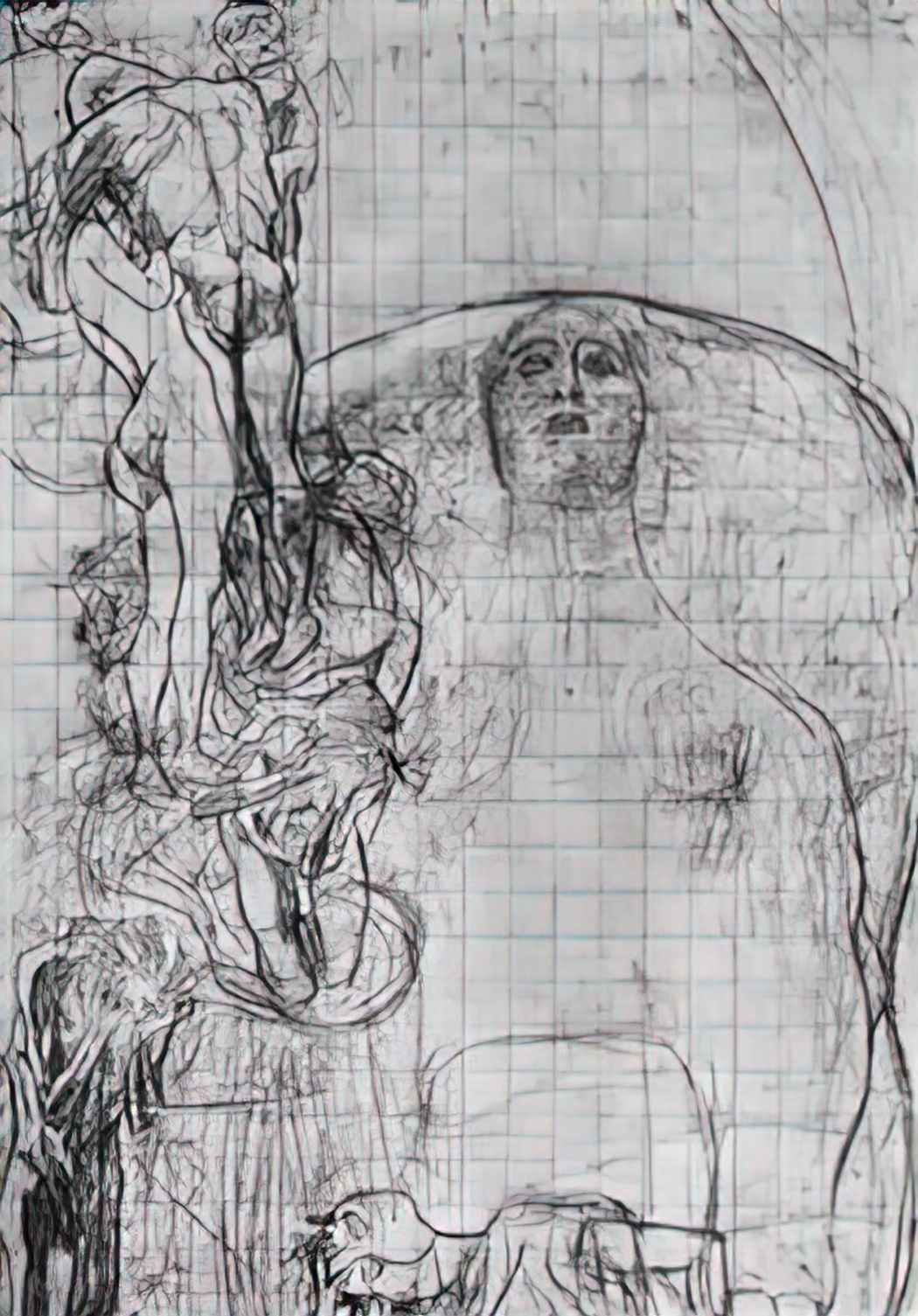Gustav Klimt study for philosophy 1899 Art A4 Photo Print UK