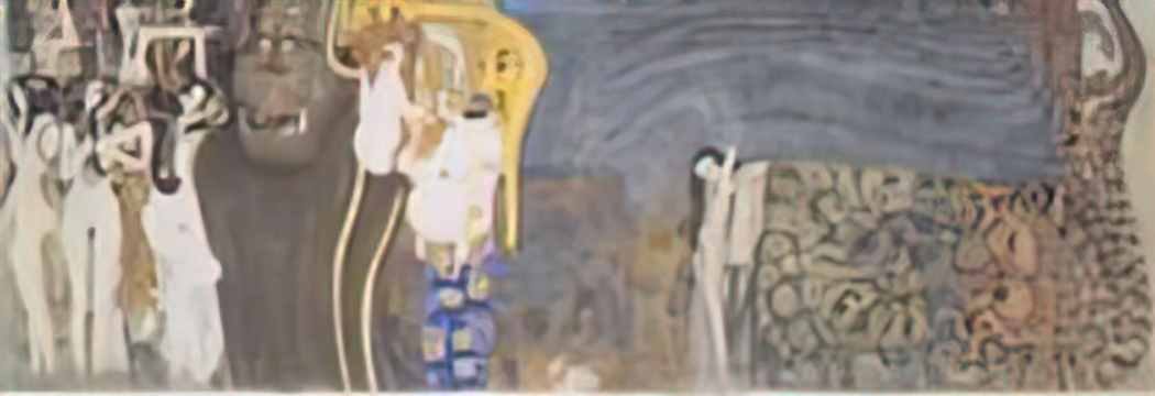 Gustav Klimt the beethoven frieze the hostile powers far wall Art A4 Photo Print UK