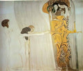 Gustav Klimt the beethoven frieze the longing for happiness left wall Art A4 Photo Print UK