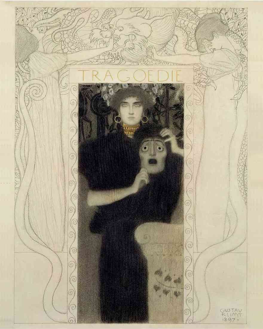 Gustav Klimt tragedy USE A4 Photo Print