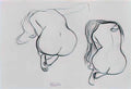 Gustav Klimt two studies of sitting nudes 1902 Art A4 Photo Print UK