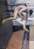 Gustave Caillebotte man drying his leg A4 Photo Print
