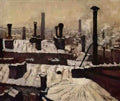 Gustave Caillebotte roof under the snow paris Art A4 Photo Print