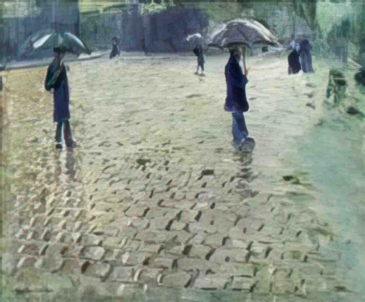 Gustave Caillebotte rue de paris jour de pluie tude 1877 Art A4 Photo Print