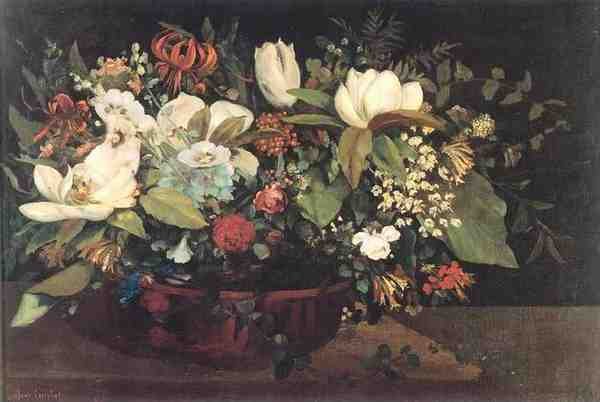 Gustave Courbet Basket Of Flowers 5 A4 Photo Print