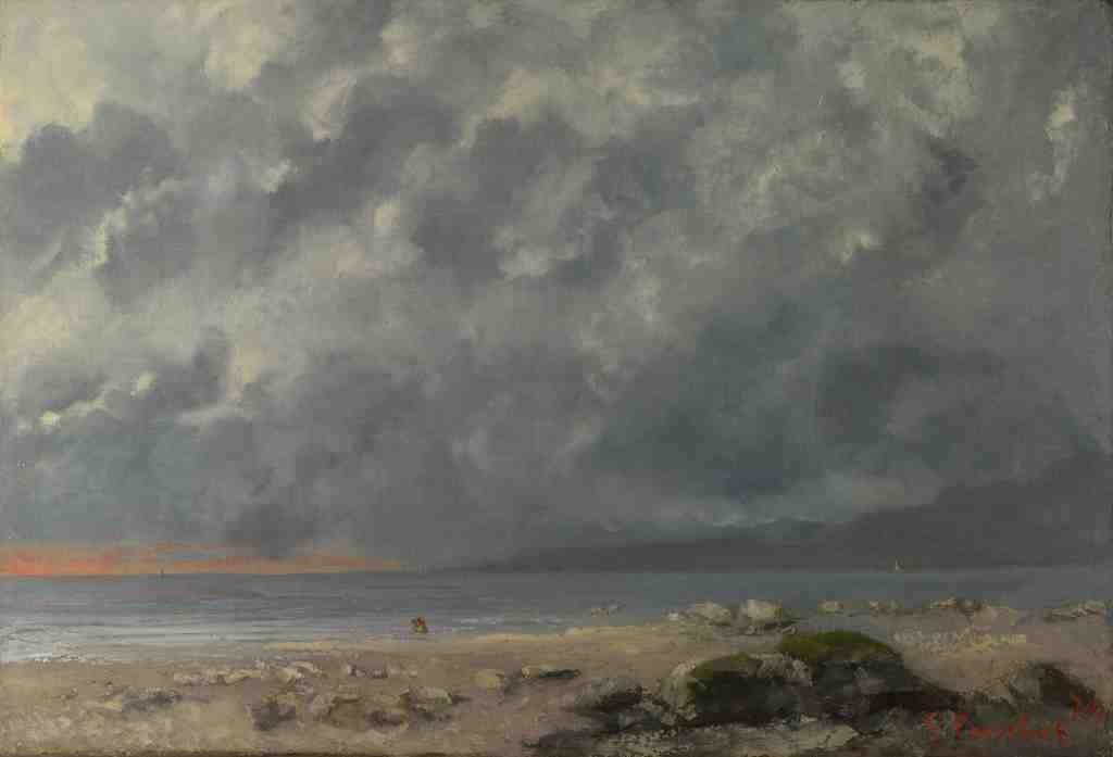 Gustave Courbet Beach Scene A4 Photo Print