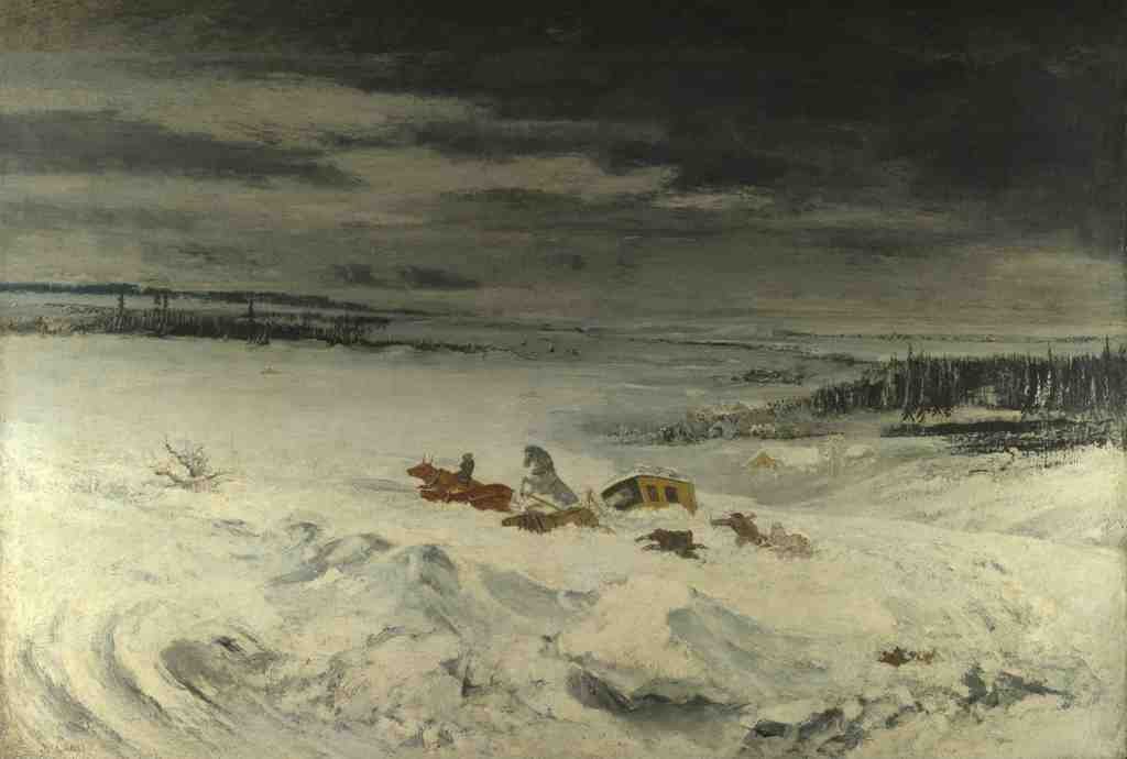Gustave Courbet The Diligence in the Snow A4 Photo Print