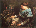 Gustave Courbet The Sleeping Spinner 5 A4 Photo Print