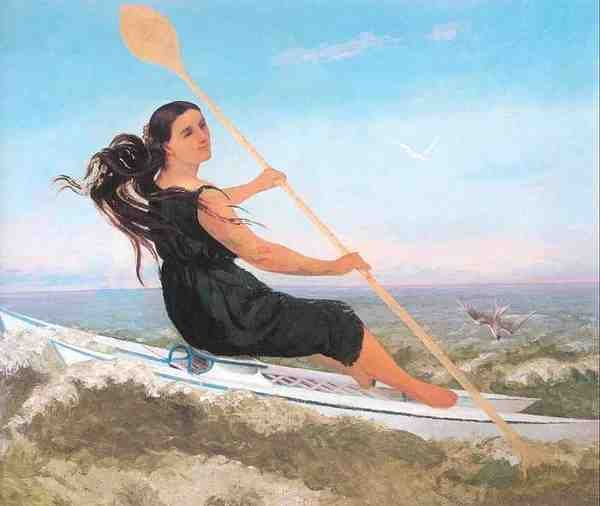 Gustave Courbet The Woman In A Podoscaphe 5 A4 Photo Print