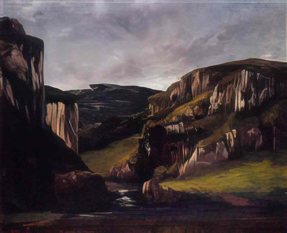 Gustave Courbet cliffs near ornans 1865 Art A4 Photo Print