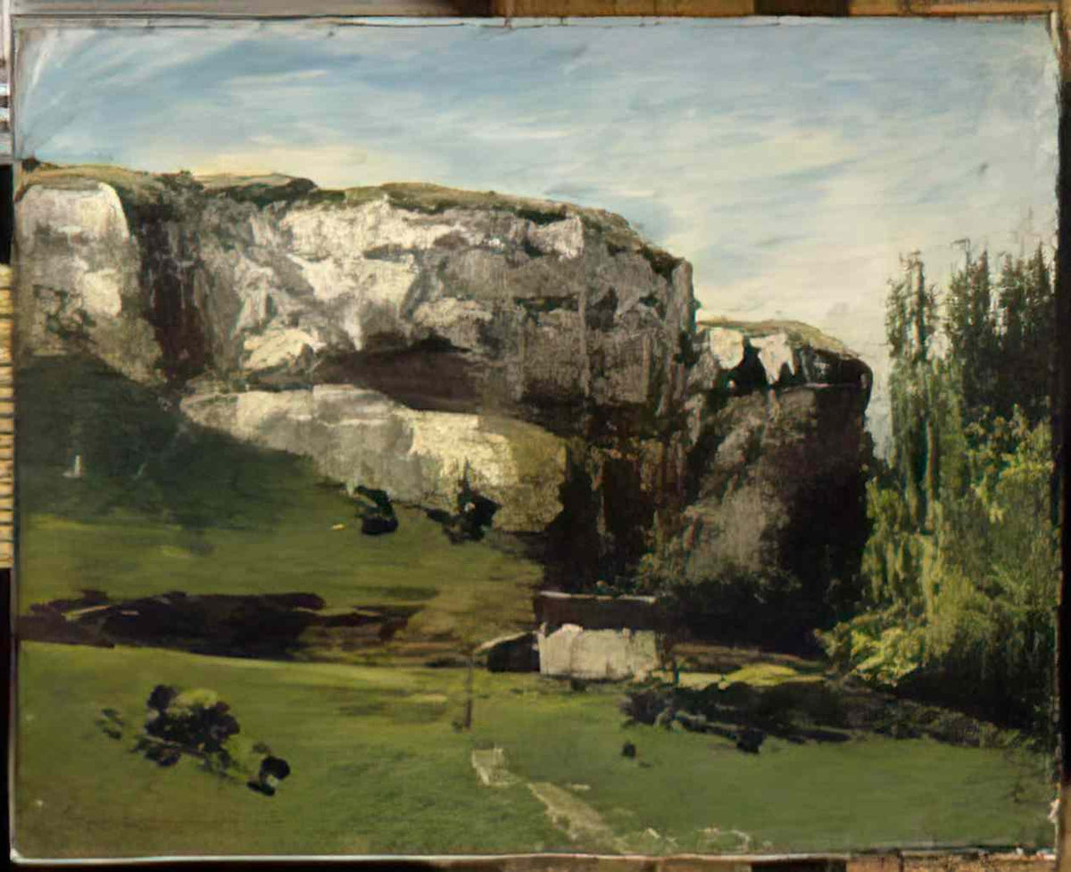 Gustave Courbet landscape of franche comte Art A4 Photo Print