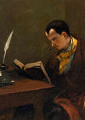 Gustave Courbet portrait of charles baudelaire CROP A4 Photo Print