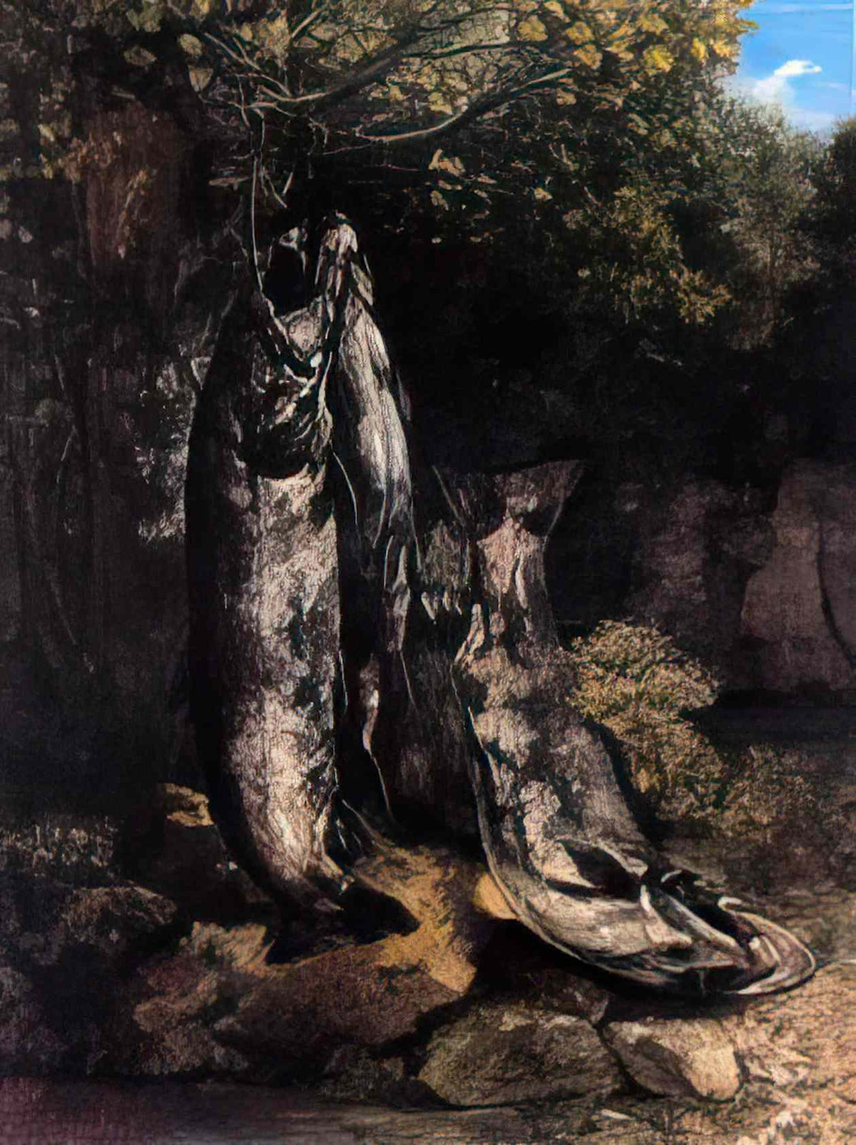 Gustave Courbet still life with three trout from the loue river 1873 Art A4 Photo Print