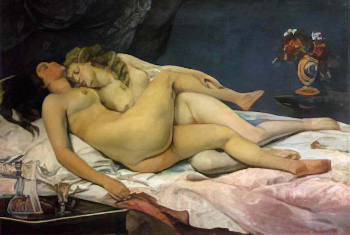 Gustave Courbet the sleepers 1866 Art A4 Photo Print