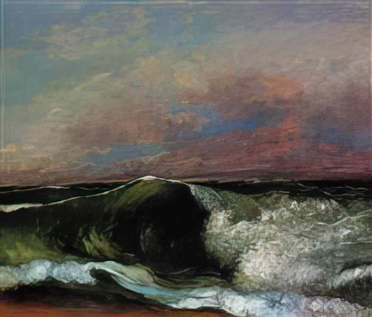 Gustave Courbet low tide 1865 Art A4 Photo Print