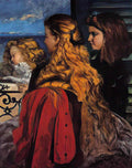 Gustave Courbet three english girls at a window 1865 Art A4 Photo Print