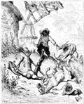 Gustave Dore Don Quixote 013 Vintage Illustration A4 Photo Print