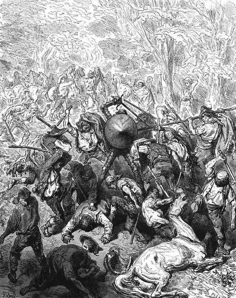 Gustave Dore Don Quixote 016 Vintage Illustration A4 Photo Print
