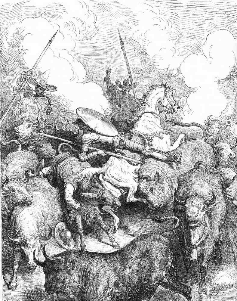 Gustave Dore Don Quixote 100 Vintage Illustration A4 Photo Print