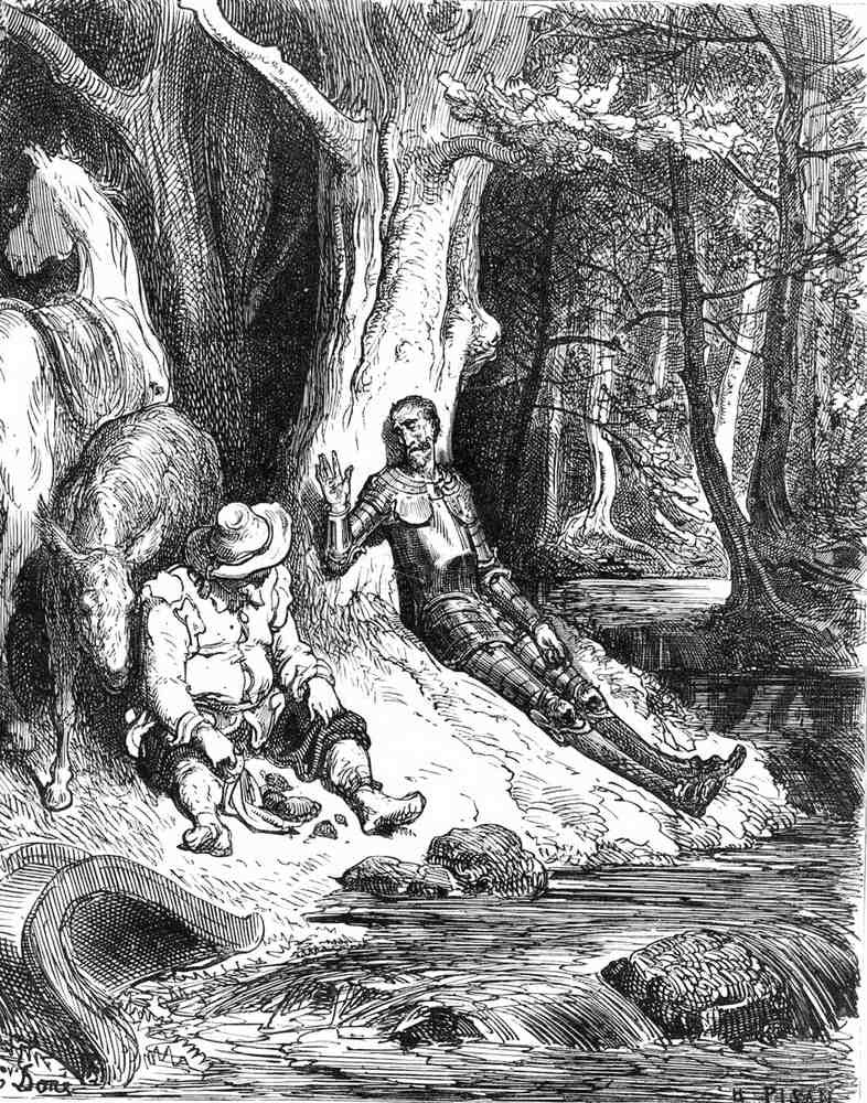 Gustave Dore Don Quixote 101 Vintage Illustration A4 Photo Print