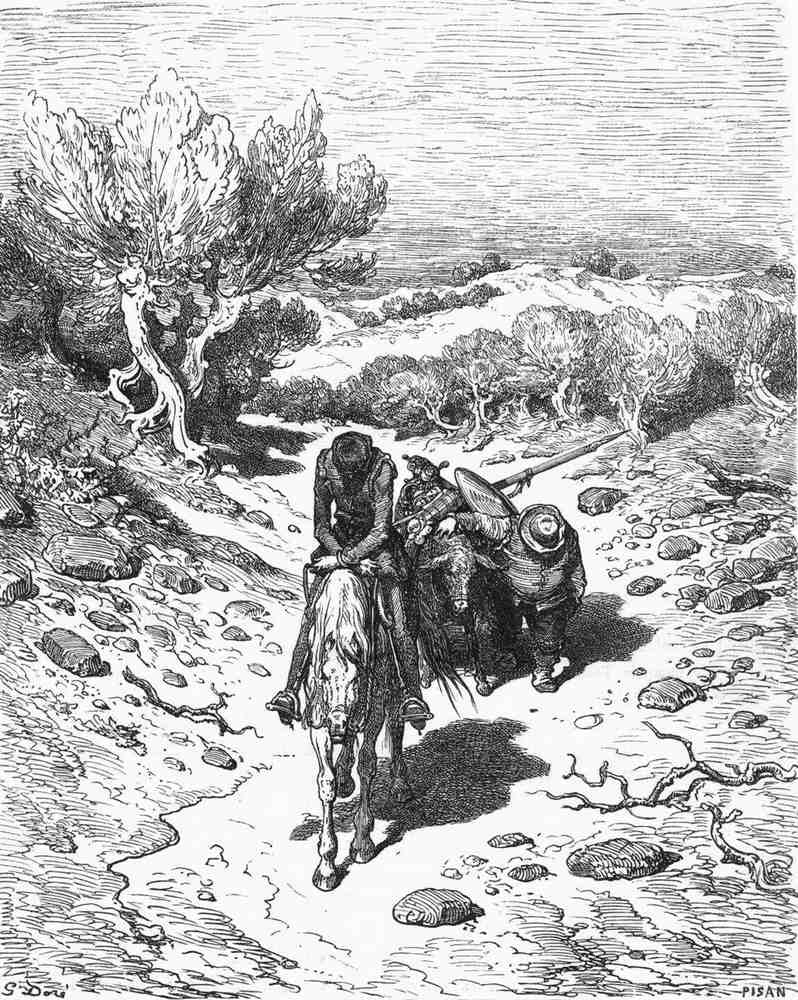 Gustave Dore Don Quixote 112 Vintage Illustration A4 Photo Print