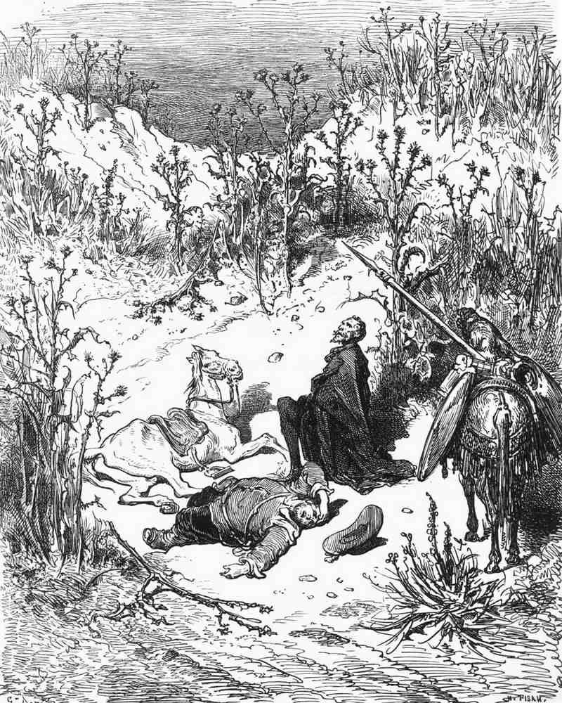 Gustave Dore Don Quixote 113 Vintage Illustration A4 Photo Print