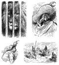 Gustave Dore Don Quixote 160 Vintage Illustration A4 Photo Print