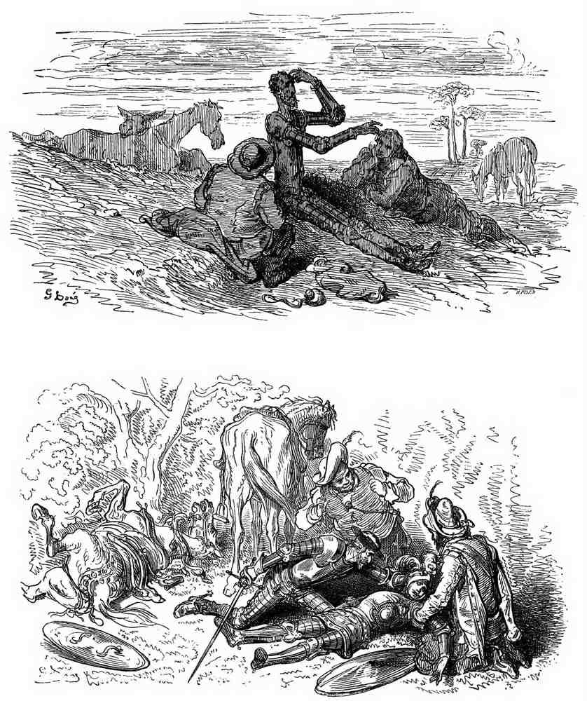 Gustave Dore Don Quixote 161 Vintage Illustration A4 Photo Print