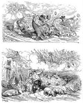 Gustave Dore Don Quixote 178 Vintage Illustration A4 Photo Print