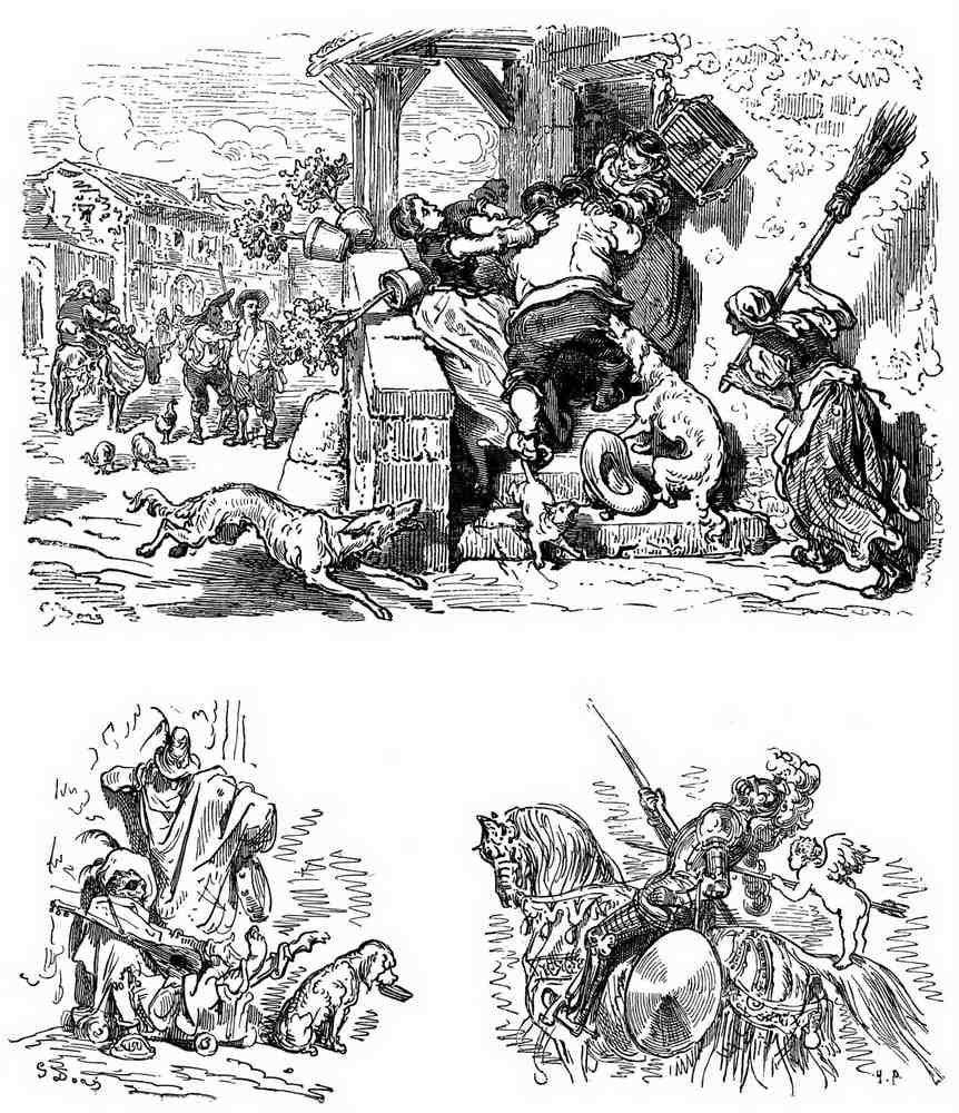 Gustave Dore Don Quixote 183 Vintage Illustration A4 Photo Print