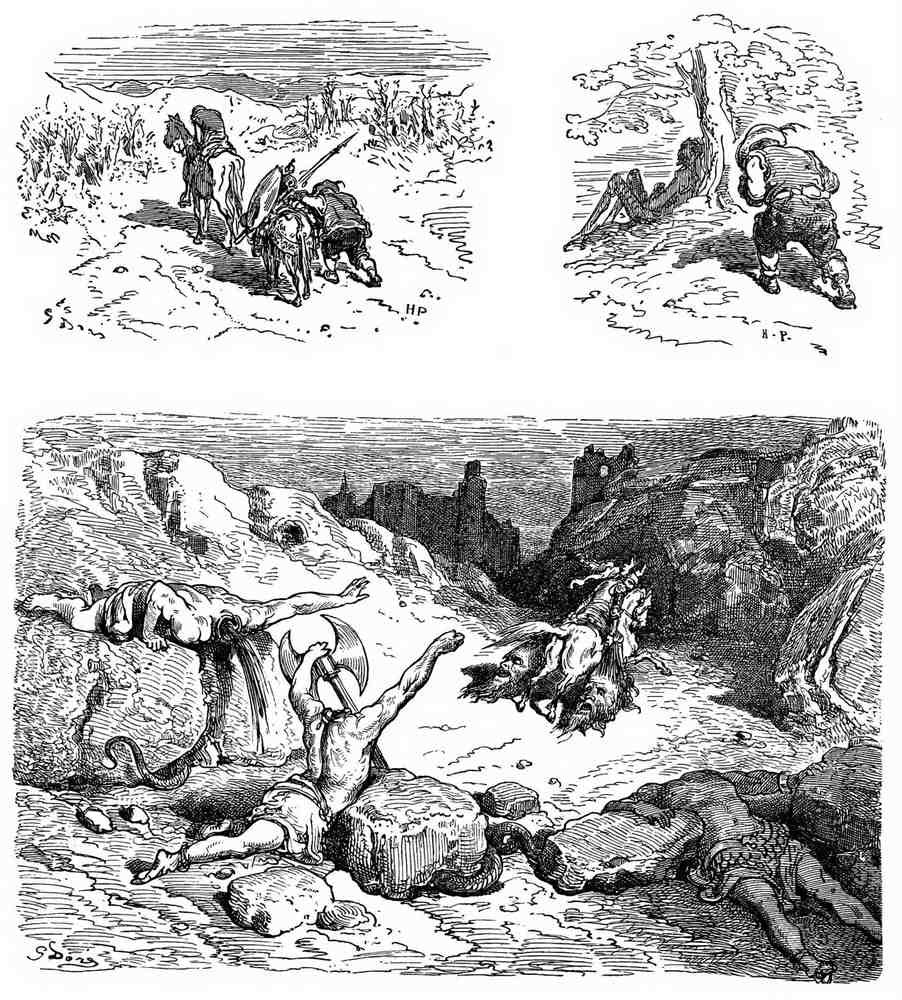 Gustave Dore Don Quixote 186 Vintage Illustration A4 Photo Print
