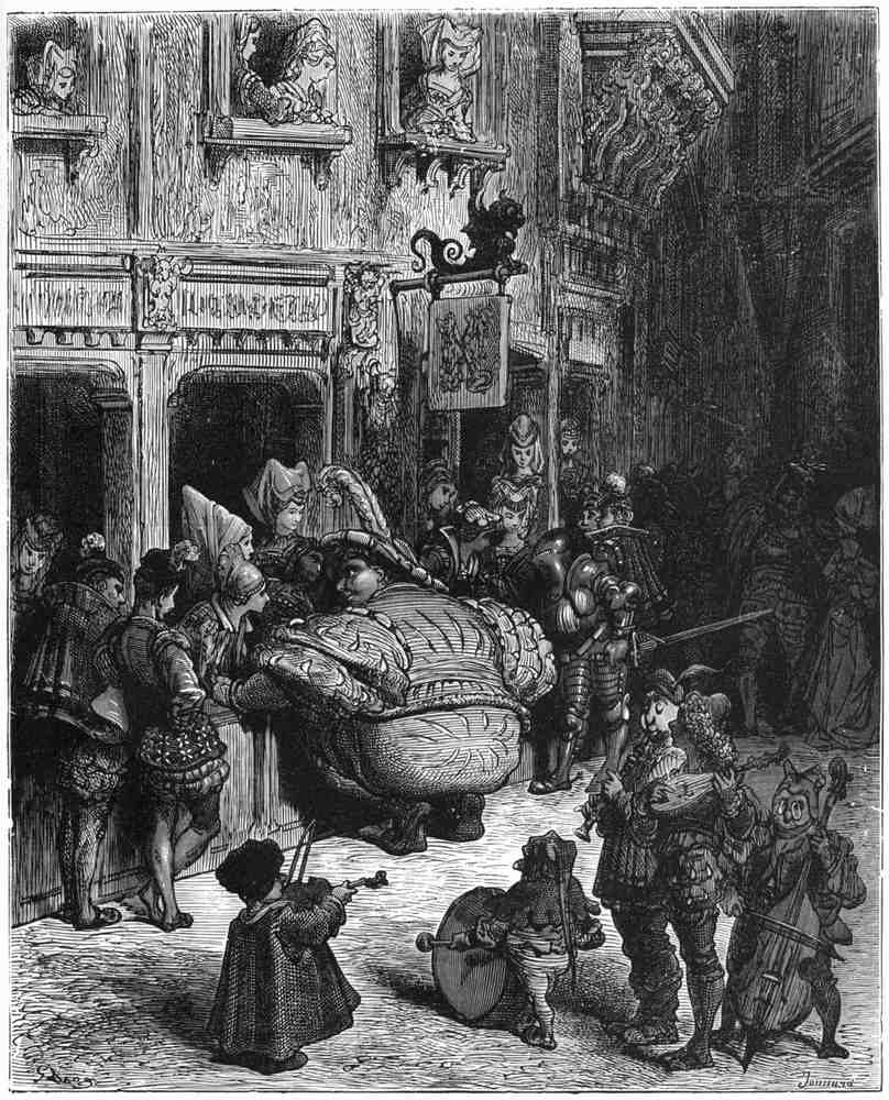 Gustave Dore Gargantua Pantagruel 009 Vintage Illustration A4 Photo Print