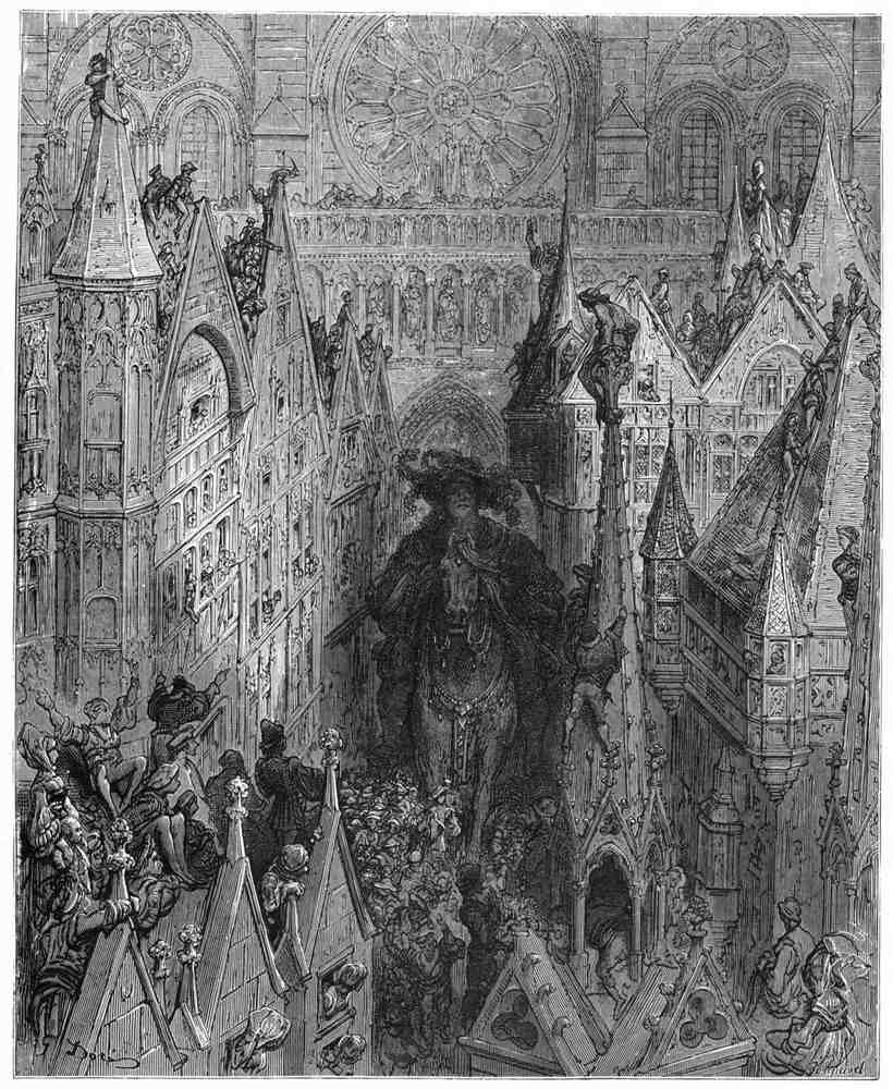 Gustave Dore Gargantua Pantagruel 027 Vintage Illustration A4 Photo Print