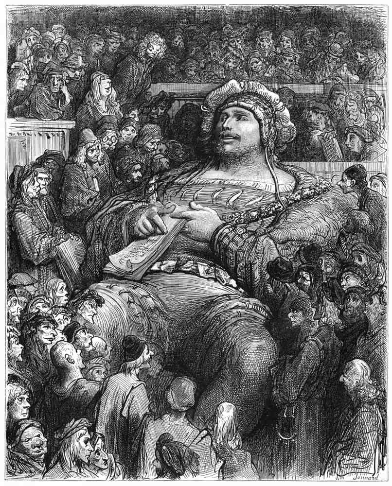 Gustave Dore Gargantua Pantagruel 028 Vintage Illustration A4 Photo Print