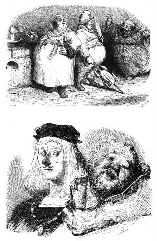 Gustave Dore Gargantua Pantagruel 123 Vintage Illustration A4 Photo Print