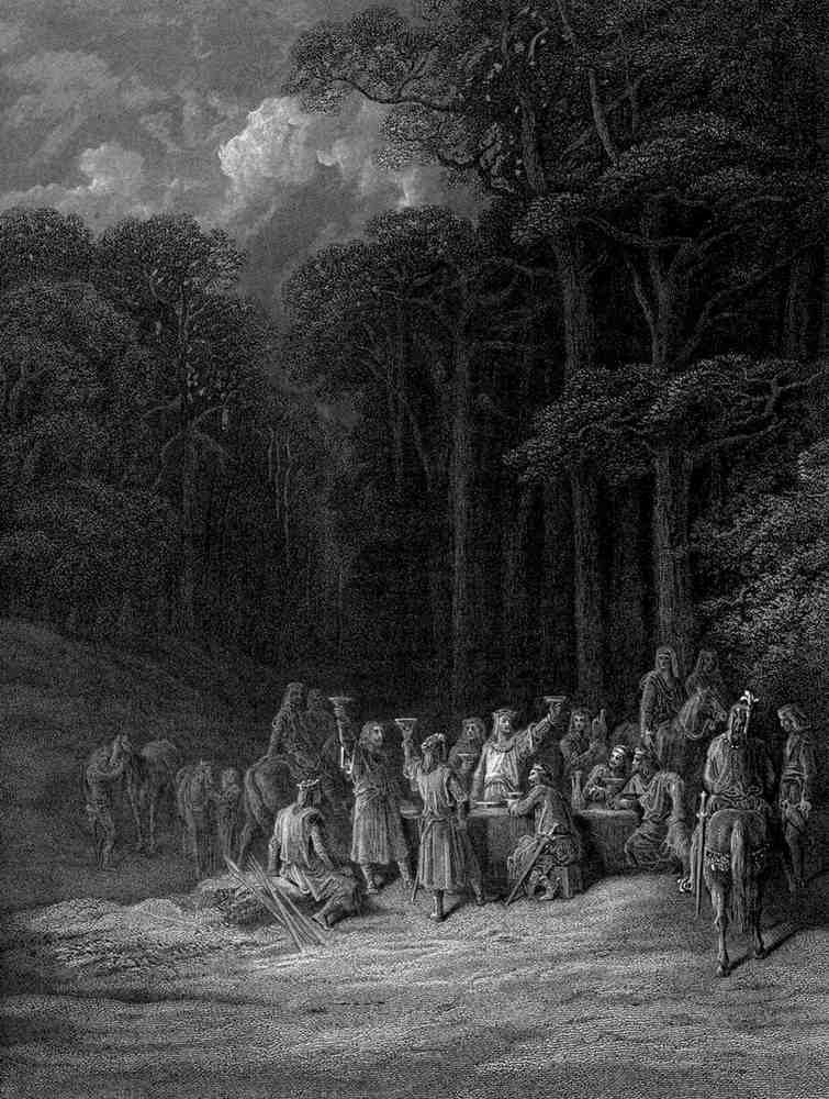 Gustave Dore Idylls and Munchausen 10 Vintage Illustration A4 Photo Print