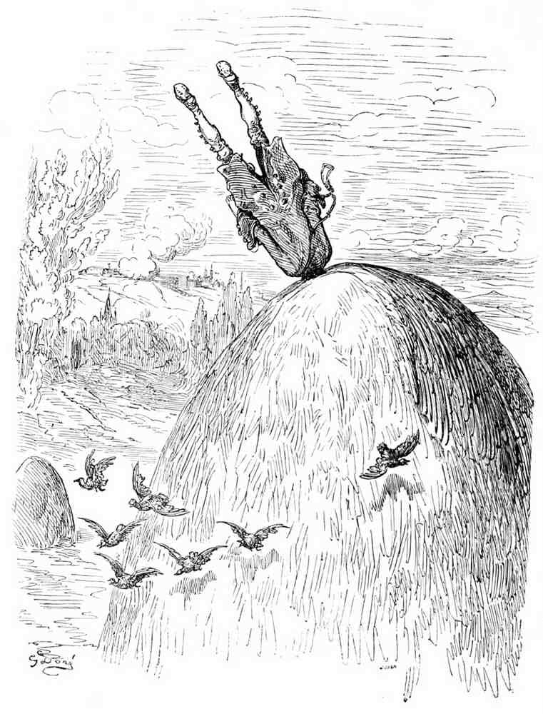 Gustave Dore Idylls and Munchausen 51 Vintage Illustration A4 Photo Print