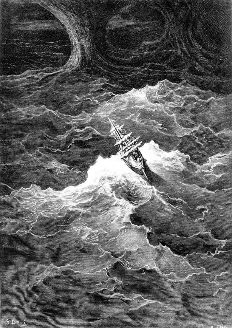 Gustave Dore Mariner Raven River 08 A4 Photo Print