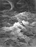 Gustave Dore Mariner Raven River 08 Vintage Illustration A4 Photo Print