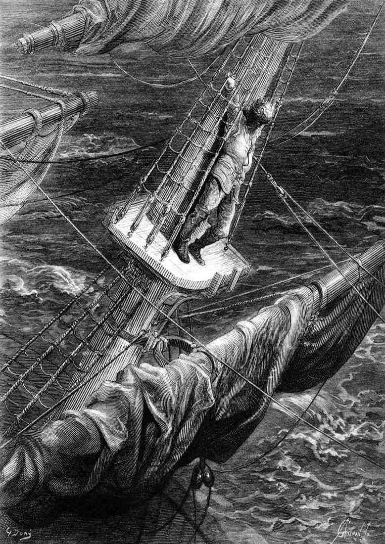 Gustave Dore Mariner Raven River 13 A4 Photo Print