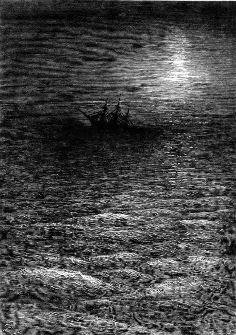 Gustave Dore Mariner Raven River 23 A4 Photo Print