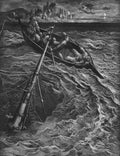 Gustave Dore Mariner Raven River 35 Vintage Illustration A4 Photo Print