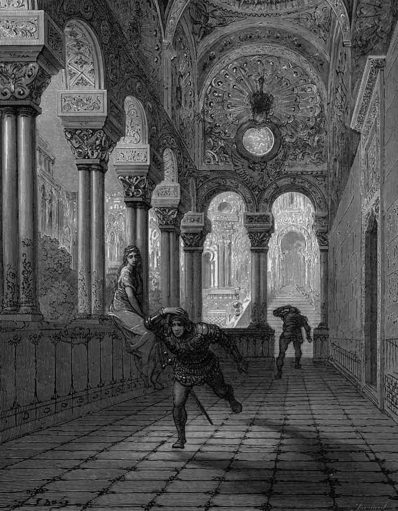 Gustave Dore Orlando Furioso 029 Vintage Illustration A4 Photo Print