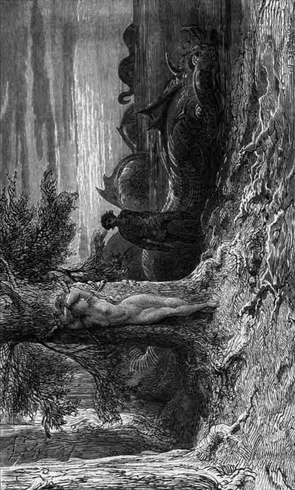 Gustave Dore Orlando Furioso 090 Vintage Illustration A4 Photo Print