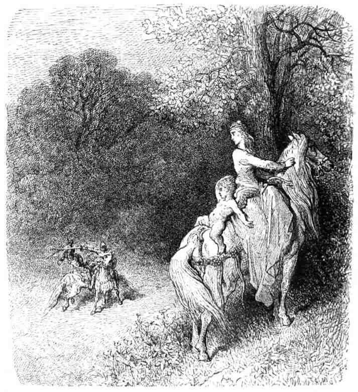 Gustave Dore Orlando Furioso 092 Vintage Illustration A4 Photo Print