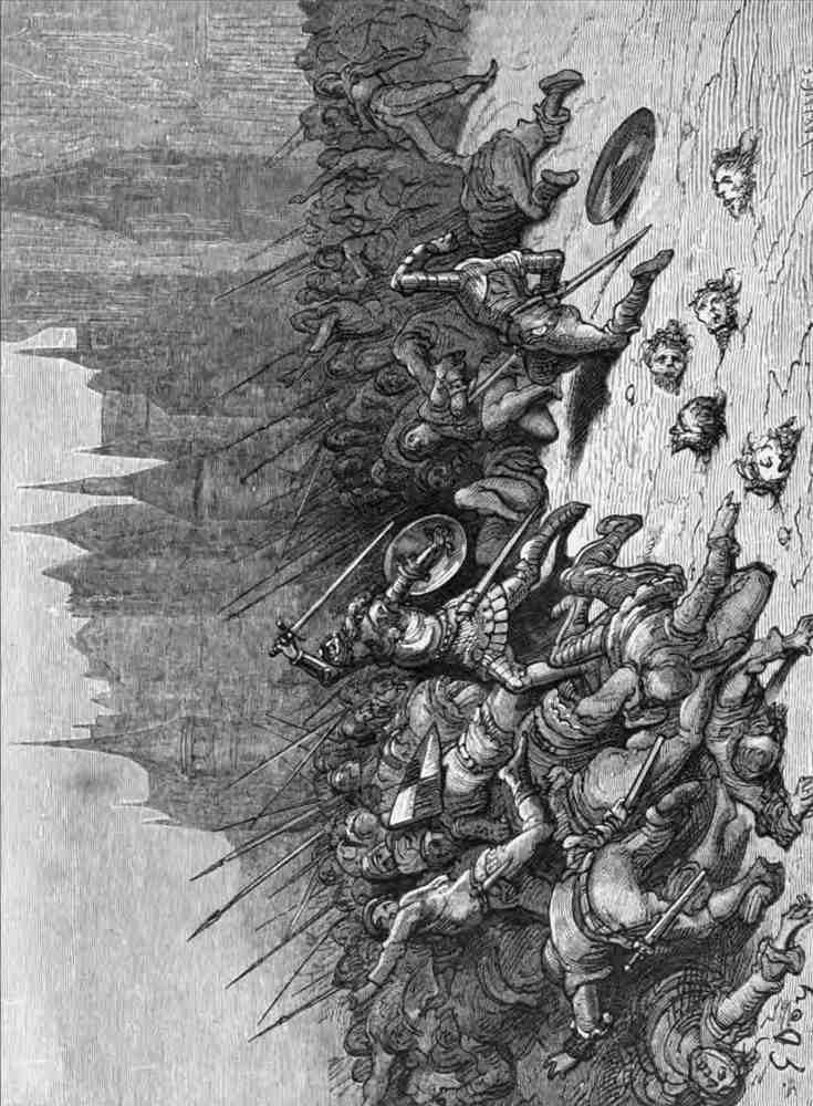Gustave Dore Orlando Furioso 128 Vintage Illustration A4 Photo Print