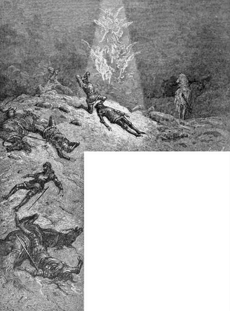 Gustave Dore Orlando Furioso 167 Vintage Illustration A4 Photo Print